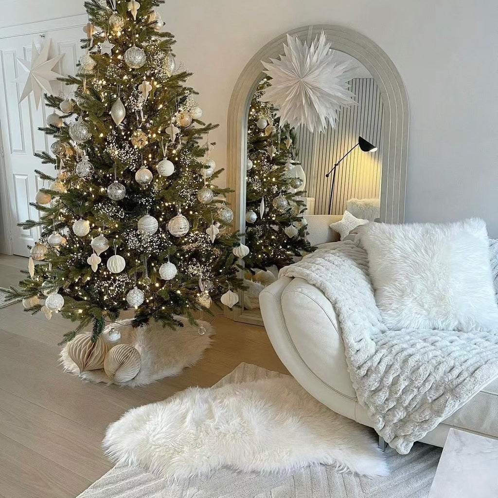 Decking Out Your Living Room for a Local Christmas Vibe with Cozy Sheepskin Rugs