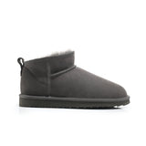 SHEEPSH Women's Mini-Upper Sheepskin Boots Grey 100% natural Australian merino sheepskin