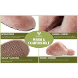 Sheep Wool Slippers Genuine Shearling Sheepskin Slippers Grey 100% natural Australian merino sheepskin House Slippers