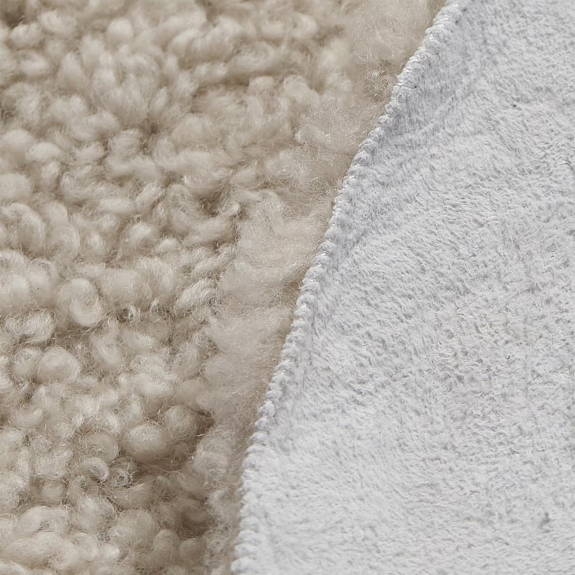 Short Wool Round Sheepskin Cushion, Bleacher Seat Pad, Natural Sheepskin Seat Plates/Chair Pads, Shearling Sheepskin Seat Pad-Grey