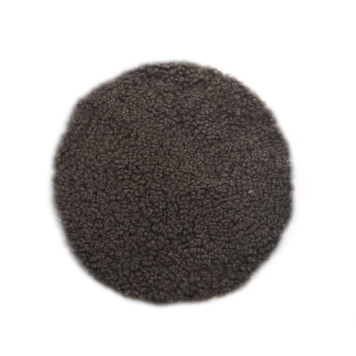 Short Wool Round Sheepskin Cushion, Bleacher Seat Pad, Natural Sheepskin Seat Plates/Chair Pads, Shearling Sheepskin Seat Pad-Grey