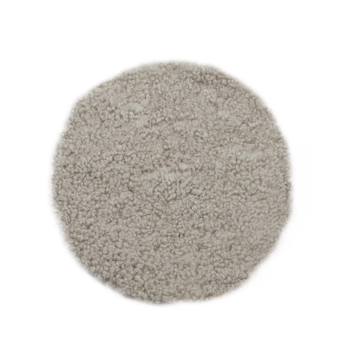 Short Wool Round Sheepskin Cushion, Bleacher Seat Pad, Natural Sheepskin Seat Plates/Chair Pads, Shearling Sheepskin Seat Pad-Grey