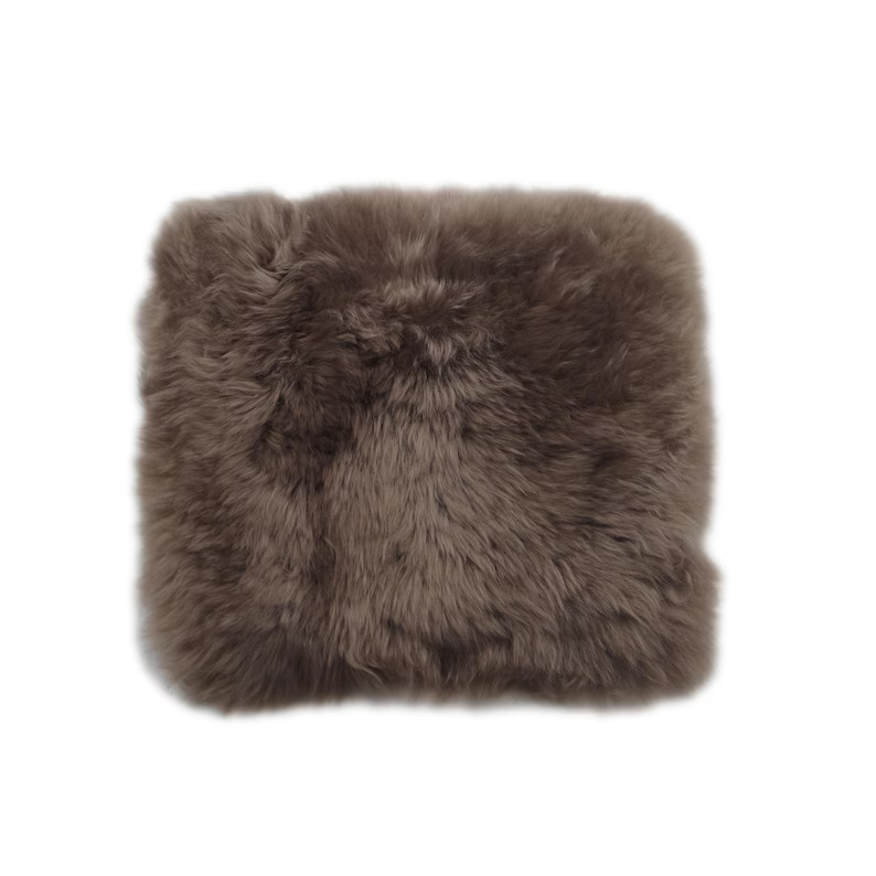 Long Wool Square Sheepskin Cushion, Natural Sheepskin Seat Plates/Chair Pads Cozy and Stylish