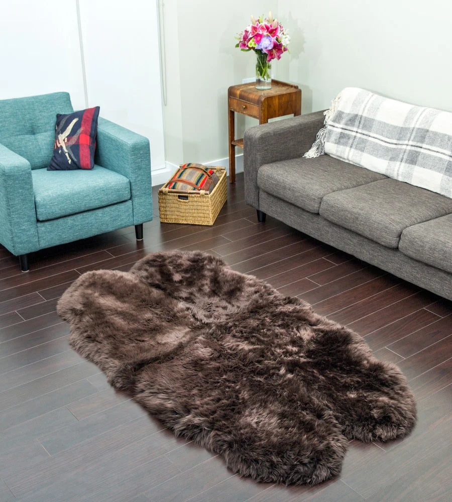 Sheepskin Rug 3.6x6ft 100% natural Australian merino sheepskin Silky Soft
