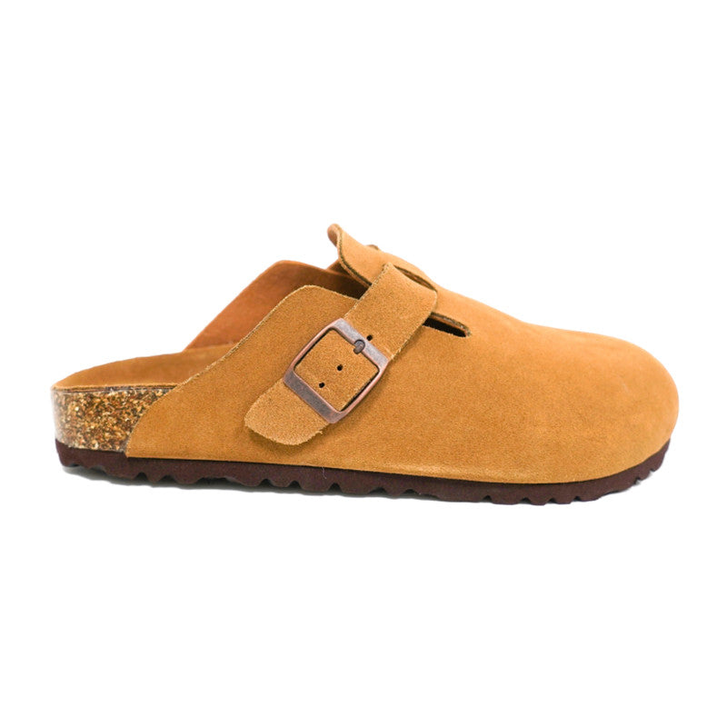 Adjustable Strap Slide-Soft Footbed-Anti-Slip EVA Outsole-cow suede leather