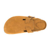 Adjustable Strap Slide-Soft Footbed-Anti-Slip EVA Outsole-cow suede leather