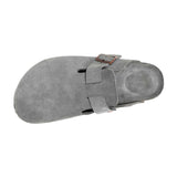 Adjustable Strap Slide-Soft Footbed-Anti-Slip EVA Outsole-cow suede leather