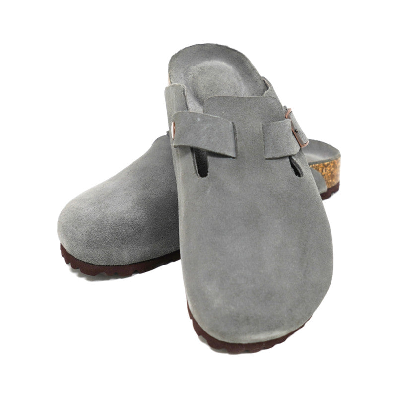 Adjustable Strap Slide-Soft Footbed-Anti-Slip EVA Outsole-cow suede leather