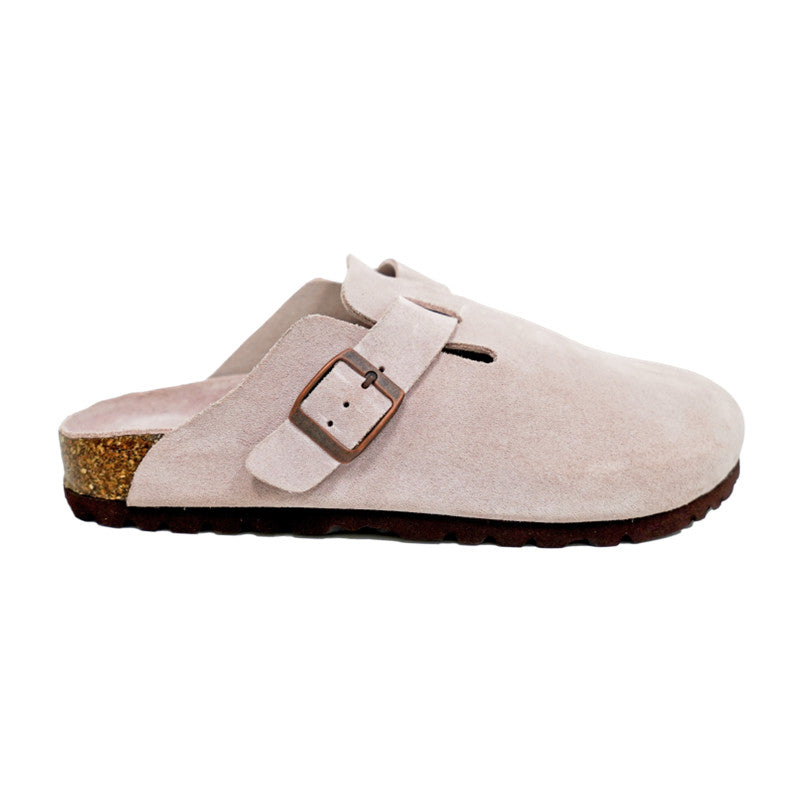 Adjustable Strap Slide-Soft Footbed-Anti-Slip EVA Outsole-cow suede leather
