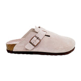 Adjustable Strap Slide-Soft Footbed-Anti-Slip EVA Outsole-cow suede leather