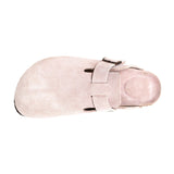 Adjustable Strap Slide-Soft Footbed-Anti-Slip EVA Outsole-cow suede leather