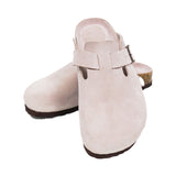 Adjustable Strap Slide-Soft Footbed-Anti-Slip EVA Outsole-cow suede leather