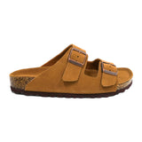 Adjustable Strap Slide-Soft Footbed-Anti-Slip EVA Outsole-cow suede leather