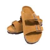 Adjustable Strap Slide-Soft Footbed-Anti-Slip EVA Outsole-cow suede leather