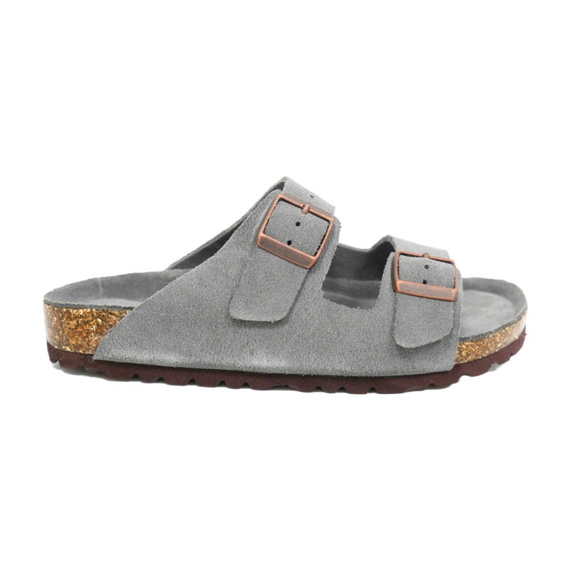 Adjustable Strap Slide-Soft Footbed-Anti-Slip EVA Outsole-cow suede leather