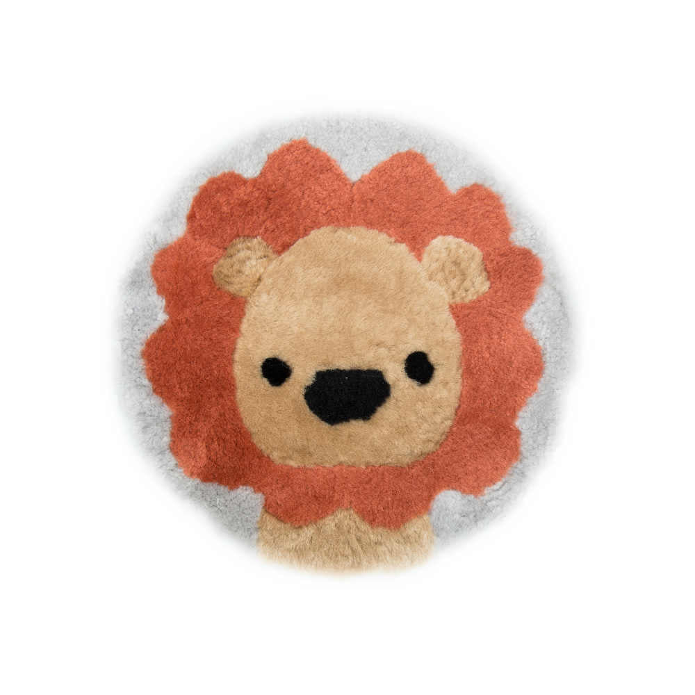 Sheepskin Cushion-Polar bear pattern