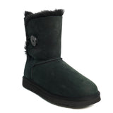 Women's Grand-Upper Wood Button Sheepskin boots 100% natural Australian merino sheepskin