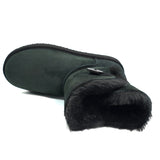 Women's Grand-Upper Wood Button Sheepskin boots 100% natural Australian merino sheepskin