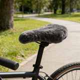 Genuine Sheepskin Bicycle Seat Cover, Natural Australia Sheepskin Saddle Cover for Bike, Cycle Seat Cover, Bike Gifts