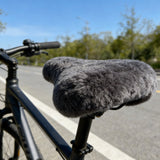 Genuine Sheepskin Bicycle Seat Cover, Natural Australia Sheepskin Saddle Cover for Bike, Cycle Seat Cover, Bike Gifts