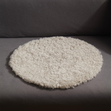 Short Wool Round Sheepskin Cushion, Bleacher Seat Pad, Natural Sheepskin Seat Plates/Chair Pads, Shearling Sheepskin Seat Pad-Grey