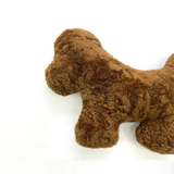 Dog-Shaped Sheepskin Pillow – Soft Plush Pet Cushion with Pearl Cotton Filling, Home Decor, Natural Sheepskin, Throw Pillows