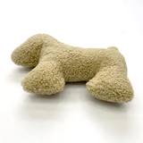 Dog-Shaped Sheepskin Pillow – Soft Plush Pet Cushion with Pearl Cotton Filling, Home Decor, Natural Sheepskin, Throw Pillows