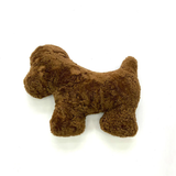 Dog-Shaped Sheepskin Pillow – Soft Plush Pet Cushion with Pearl Cotton Filling, Home Decor, Natural Sheepskin, Throw Pillows