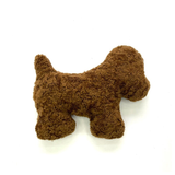 Dog-Shaped Sheepskin Pillow – Soft Plush Pet Cushion with Pearl Cotton Filling, Home Decor, Natural Sheepskin, Throw Pillows