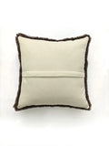 Cute Bear Design Genuine Sheepskin Pillow Cover, Warm Tone Cozy Home Decor Cushion