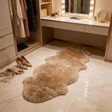 Long Wool Sheepskin Rug 2.3x5.6ft / 2.3x6.2ft 100% Natural Australian Merino Sheepskin Rug Silky Soft
