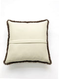 Boho Swirl Pillow Cover, Merino Sheepskin Throw Pillow, Neutral Home Decor