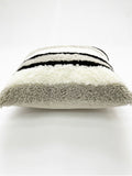 Soft Merino Sheepskin Pillow Cover Striped Pattern Boho Home Decor