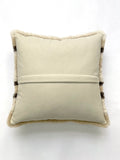 Soft Merino Sheepskin Pillow Cover Striped Pattern Boho Home Decor
