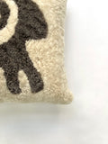 Hand Tufted Sheep Pillow Cover, Merino Sheepskin Cushion Cover, Boho Farmhouse Decor