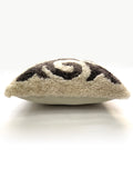 Boho Swirl Pillow Cover, Merino Sheepskin Throw Pillow, Neutral Home Decor