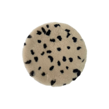Sheepskin Seat Cushion - Non-Slip Merino Long Wool Round Pad with Cookie Pattern for Extra Comfort