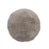 Long Wool Round Sheepskin Cushion, Natural Sheepskin Seat Plates/Chair Pads Cozy and Stylish