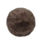 Long Wool Round Sheepskin Cushion, Natural Sheepskin Seat Plates/Chair Pads Cozy and Stylish