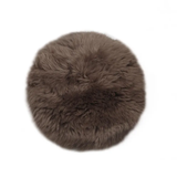 Long Wool Round Sheepskin Cushion, Natural Sheepskin Seat Plates/Chair Pads Cozy and Stylish