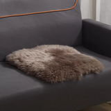 Long Wool Square Sheepskin Cushion, Natural Sheepskin Seat Plates/Chair Pads Cozy and Stylish