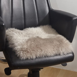 Long Wool Square Sheepskin Cushion, Natural Sheepskin Seat Plates/Chair Pads Cozy and Stylish