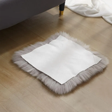 Long Wool Square Sheepskin Cushion, Natural Sheepskin Seat Plates/Chair Pads Cozy and Stylish