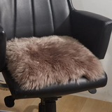 Long Wool Square Sheepskin Cushion, Natural Sheepskin Seat Plates/Chair Pads Cozy and Stylish