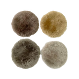 Round Sheepskin Seat Cushion - Non-Slip Merino Long Wool Seat Pad for Ultimate Comfort and Support