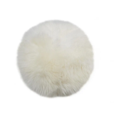 Long Wool Round Sheepskin Cushion, Natural Sheepskin Seat Plates/Chair Pads Cozy and Stylish