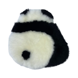 Sheepskin Panda Plush Pillow, Natural Australian Genuine Sheepskin Pillow, Decorative Fur Pillow, Bedroom Living Room Sofa Throw Pillow