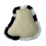 Sheepskin Panda Plush Pillow, Natural Australian Genuine Sheepskin Pillow, Decorative Fur Pillow, Bedroom Living Room Sofa Throw Pillow