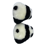 Sheepskin Panda Seat Cushion, Natural Genuine Sheepskin Seat Cover, Chair/Car/Sofa/Bed Throw Cover, Luxury and Soft Sheepskin Rug
