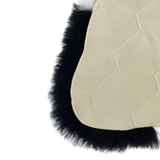 Sheepskin Panda Seat Cushion, Natural Genuine Sheepskin Seat Cover, Chair/Car/Sofa/Bed Throw Cover, Luxury and Soft Sheepskin Rug